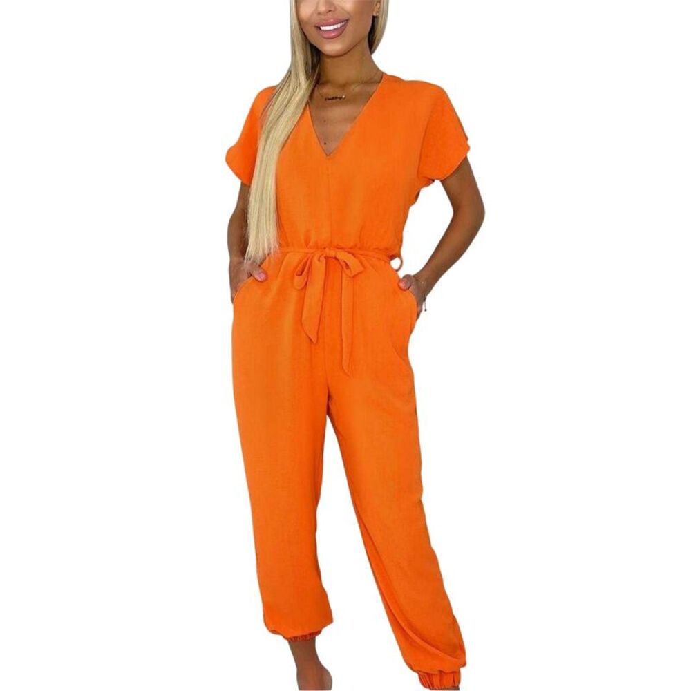 AX Paris Womens/Ladies Polyester Belted Jumpsuit / Burnt Orange